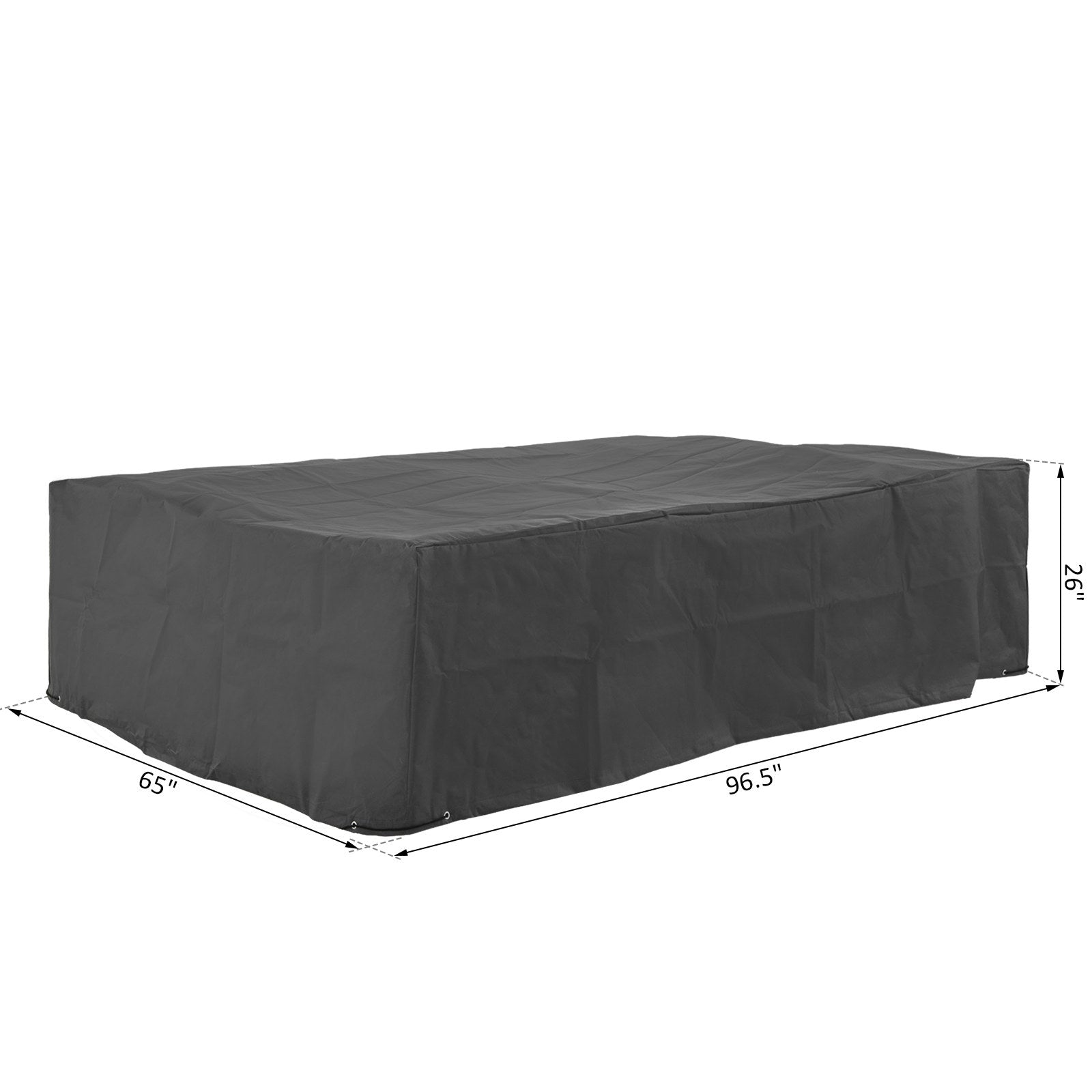 97" x 65" x 26" Weatherproof Outdoor Sectional Patio Furniture Cover