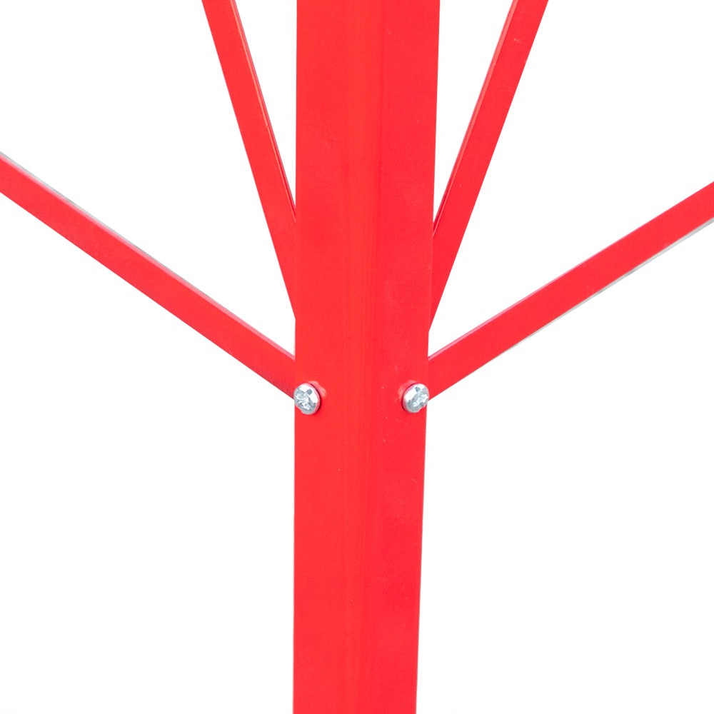 8ft Weather Resistant Yard Garden Windmill Red