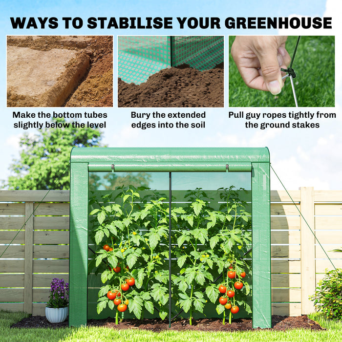Portable Greenhouse 78.7" x 29.5" x 74" PE Cover