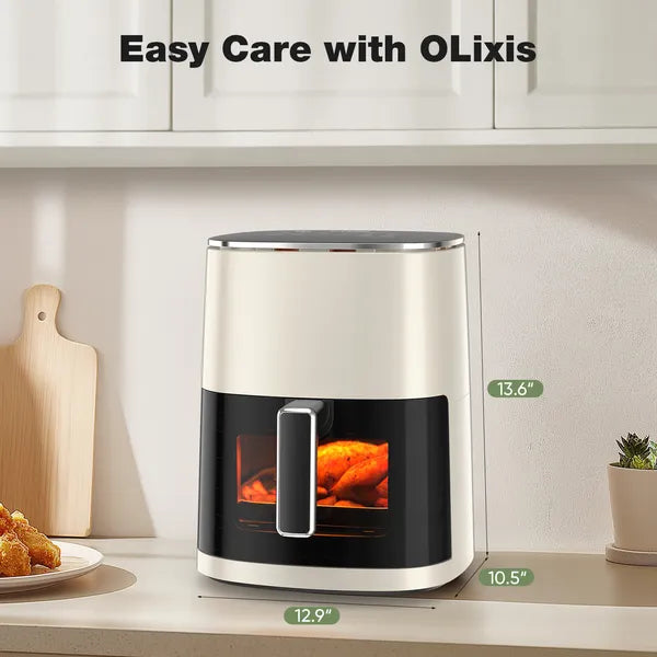 6 Quart Square Air Fryer with Window - 12-in-1 Functions