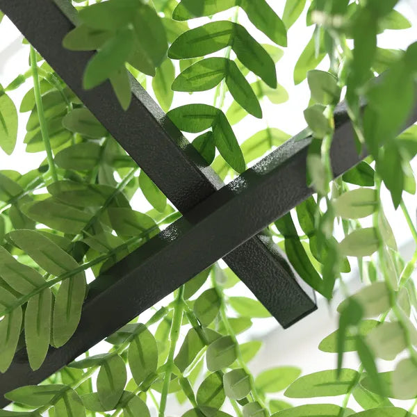 82 Inch Steel Garden Trellis Arch with Scrollwork