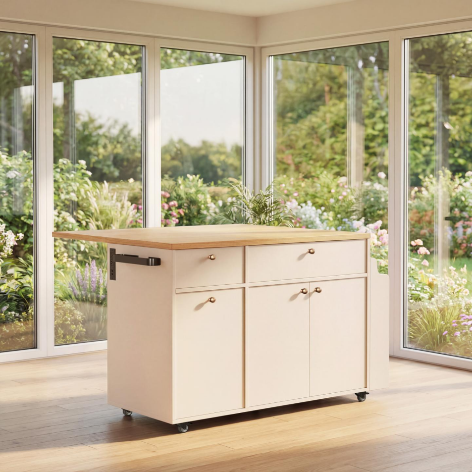 Kitchen Island With Storage Rolling Kitchen Island Cart With Drop