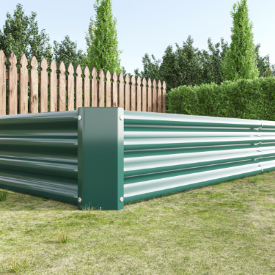 Metal Raised Garden Bed 7.6x3.7x0.98ft Black