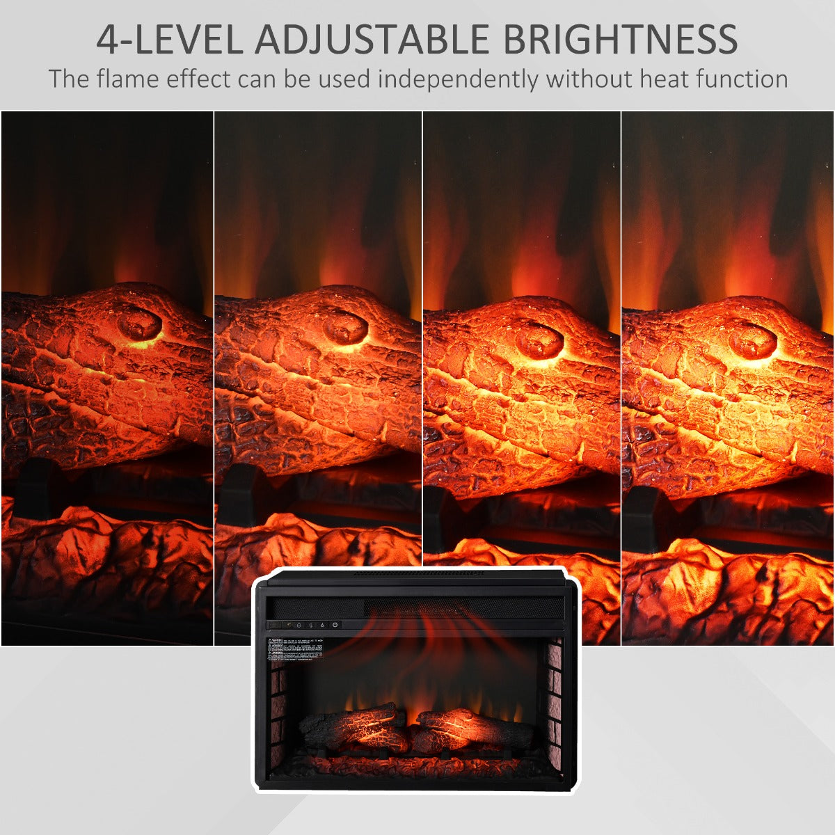27 Inch Electric Fireplace Insert with Remote Control