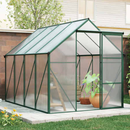 6 x 8 FT Green Outdoor Patio Greenhouse