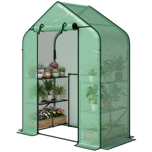 Raised Garden Bed with Mini Greenhouse Cover
