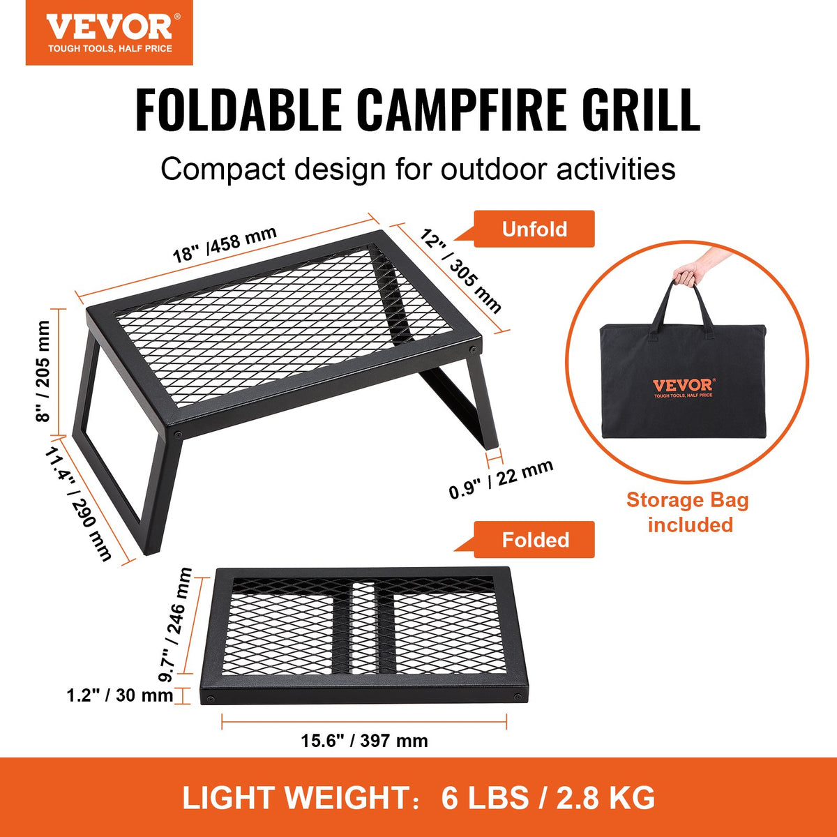 Folding Campfire Grill