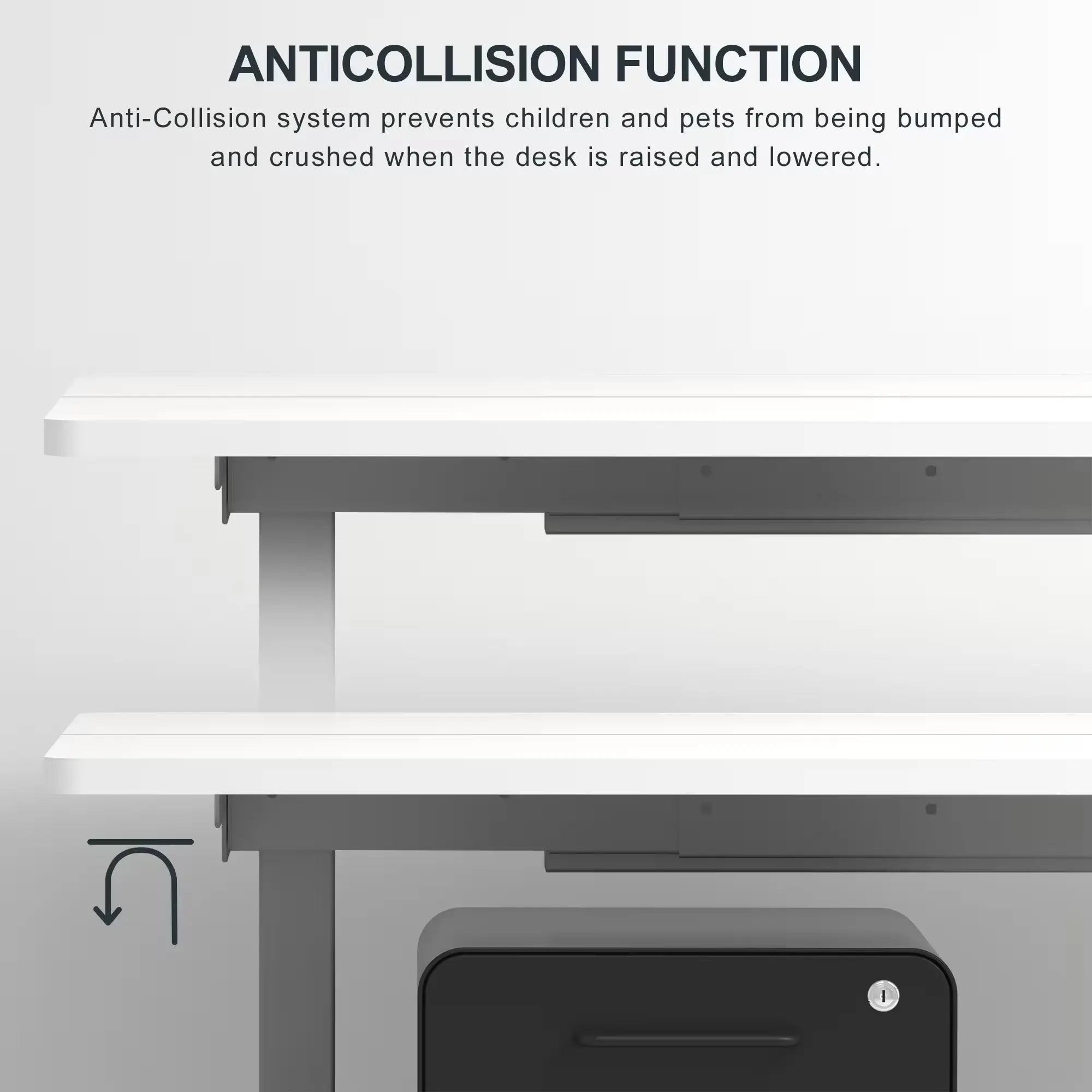 Electric Standing Desk 55x28 Two-Piece Adjustable Height