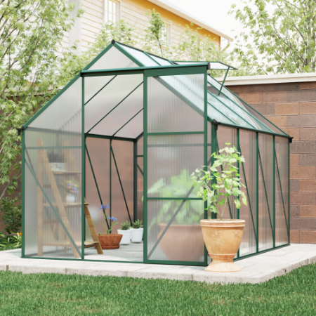 6 x 8 FT Green Outdoor Patio Greenhouse