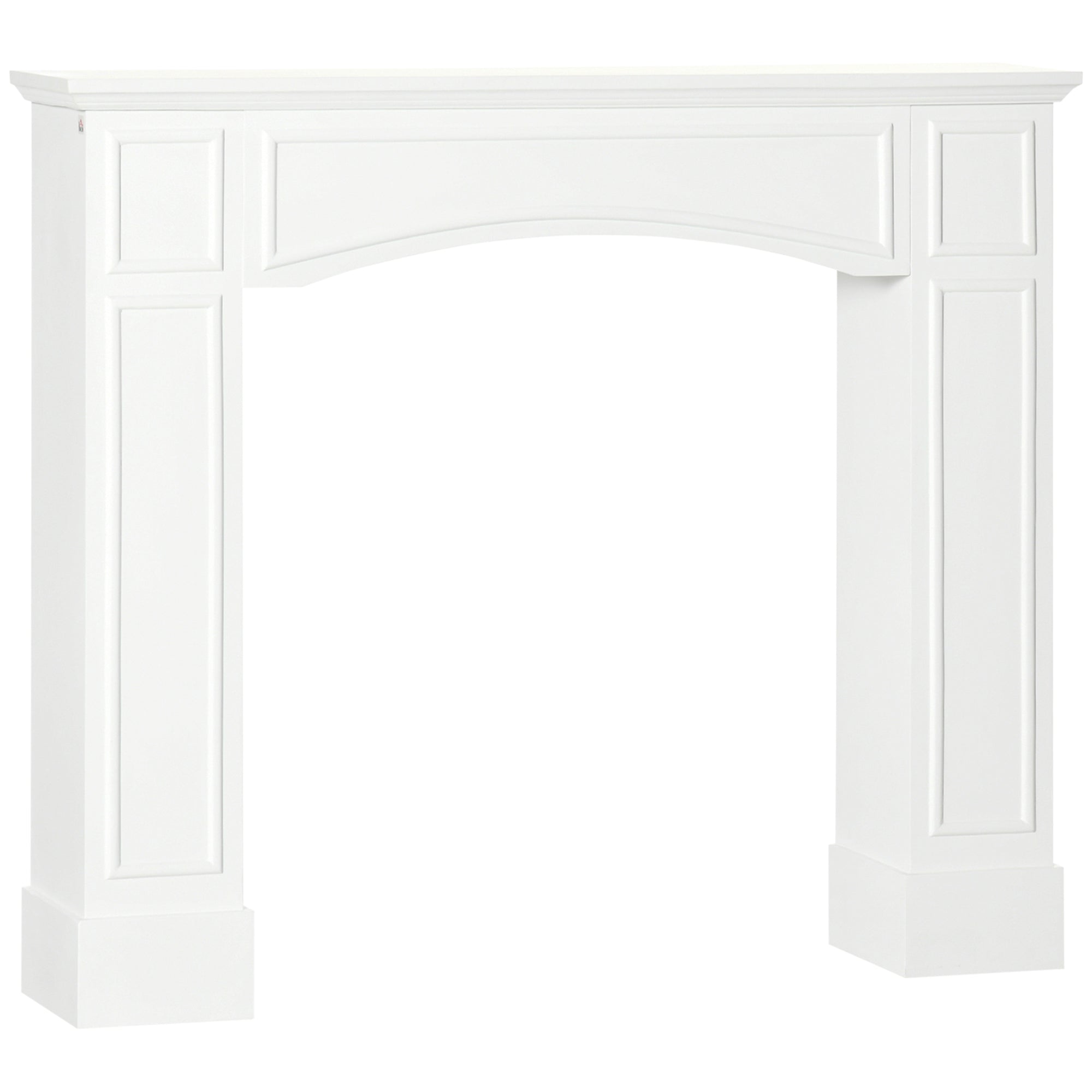 Modern Fireplace Mantel Surround 29" White with Pattern