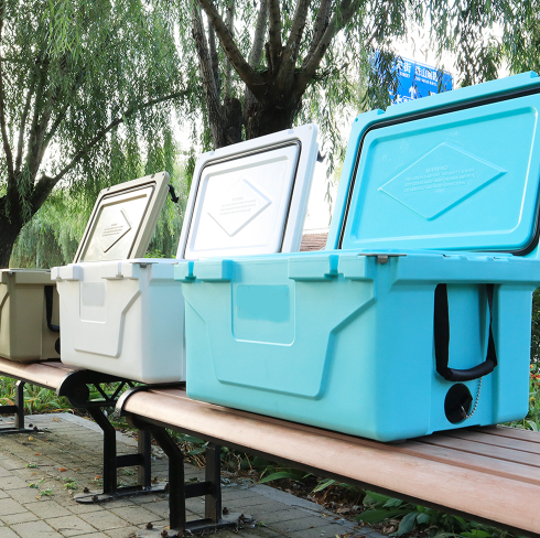 65QT Blue Outdoor Cooler Ice Chest Box