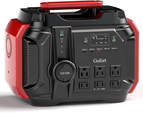 540Wh Portable Power Station 500W with Solar Generator
