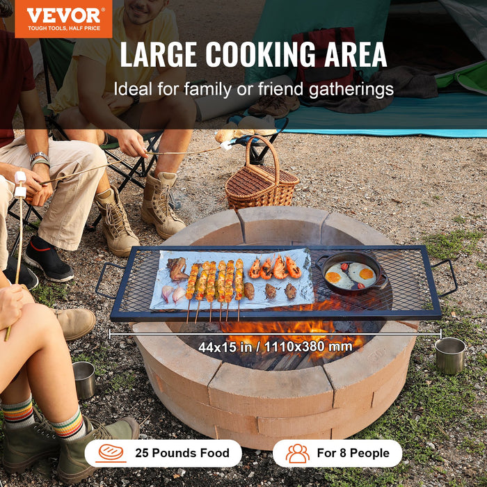 44 Inch Rectangle Fire Pit Grill Grate with Handles