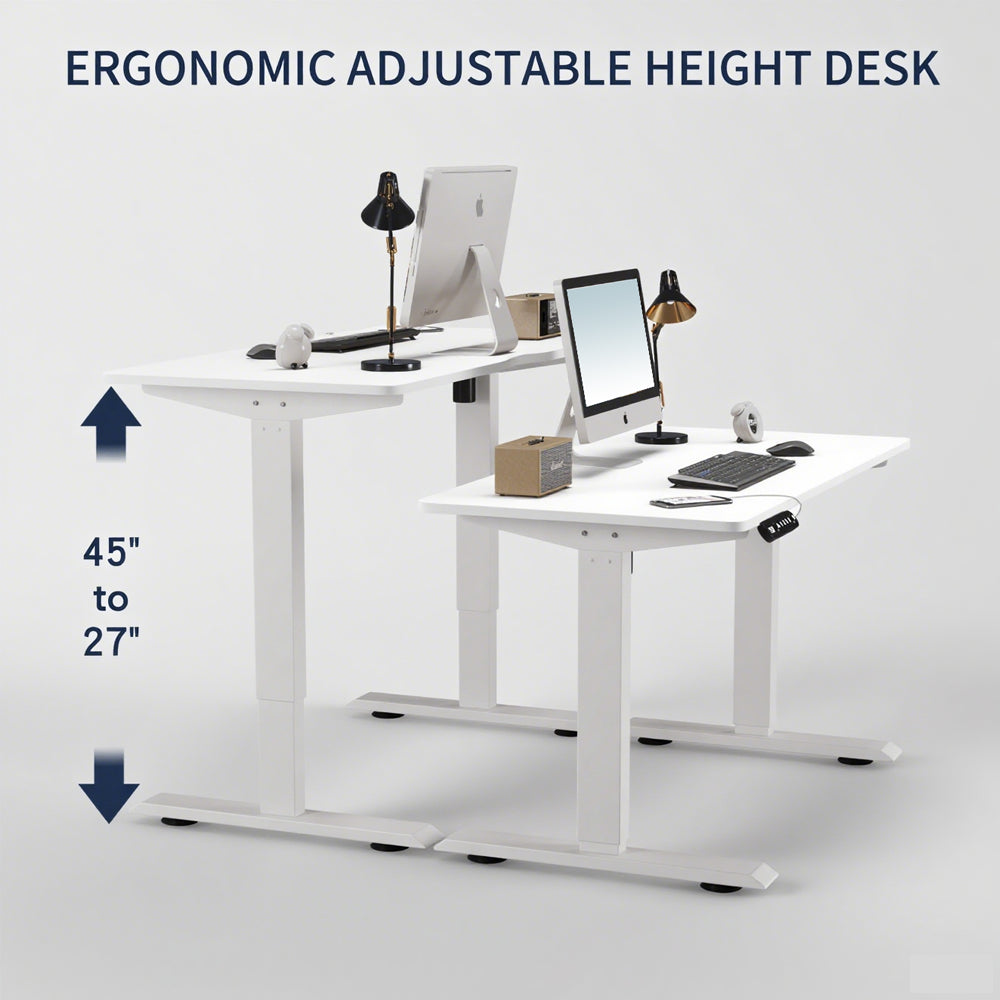 Double Beam Single Motor 55" Electric Standing Desk