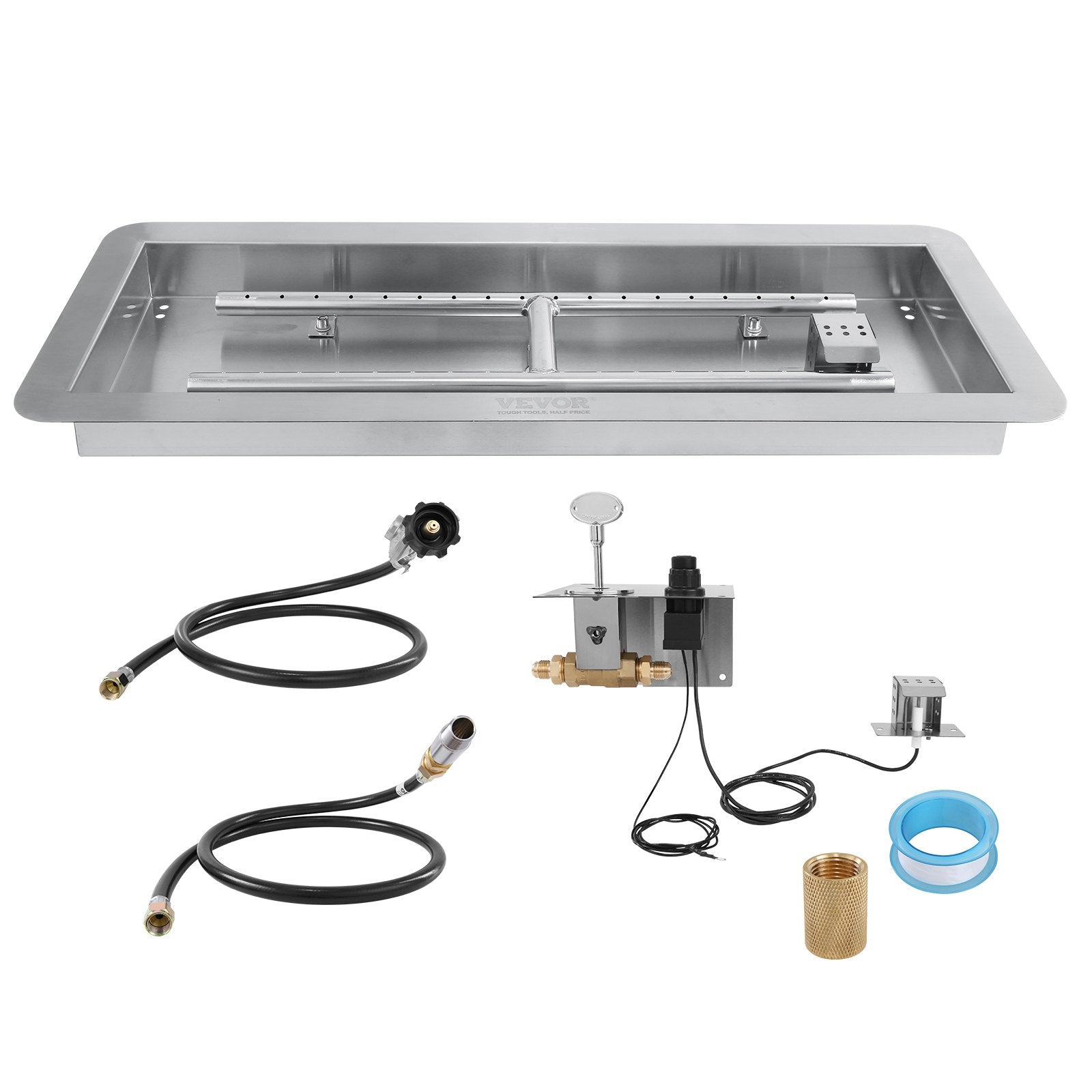 36x12 Rectangular Stainless Steel Fire Pit Pan