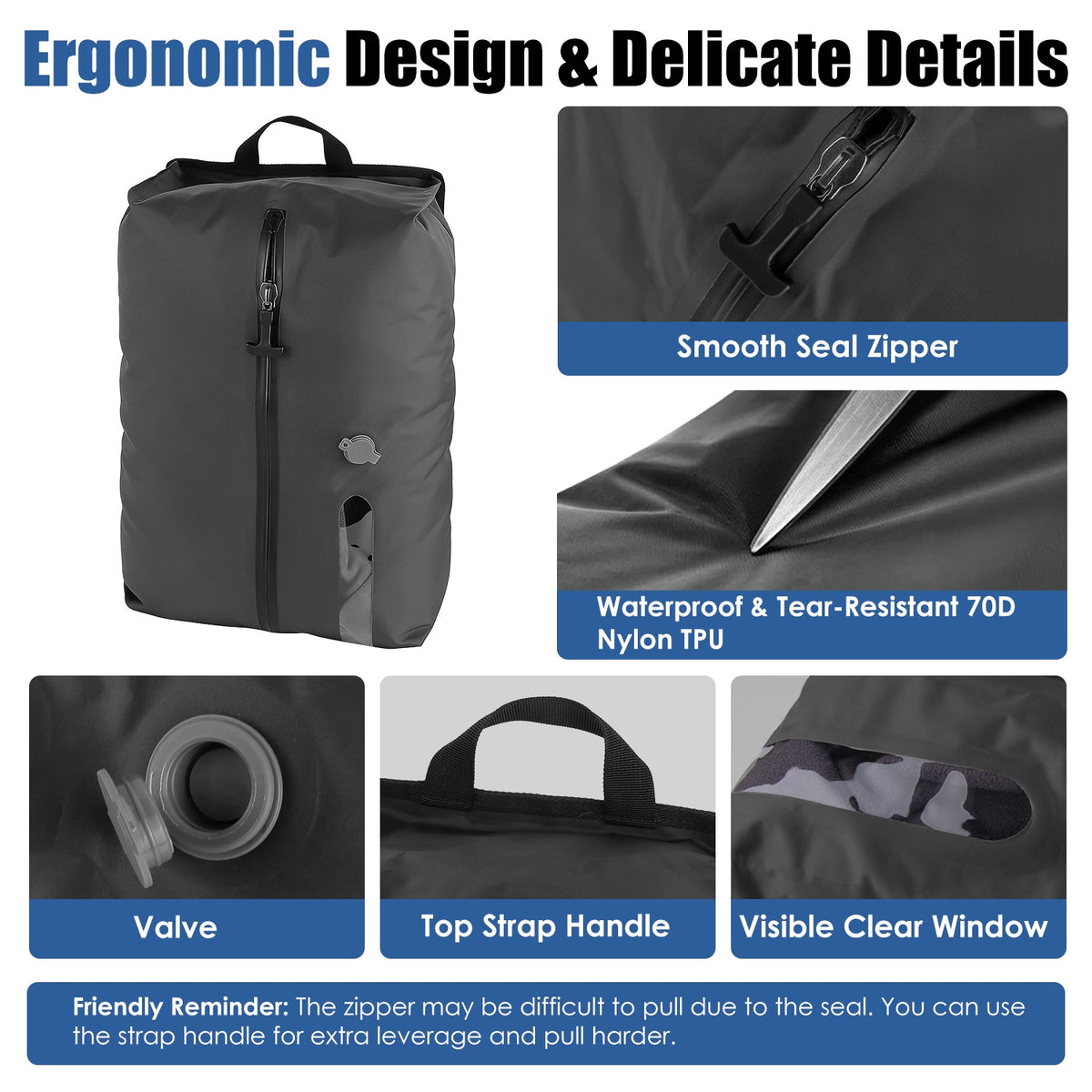 2-Pack 17L Vacuum Storage Bags with Pump & Handle