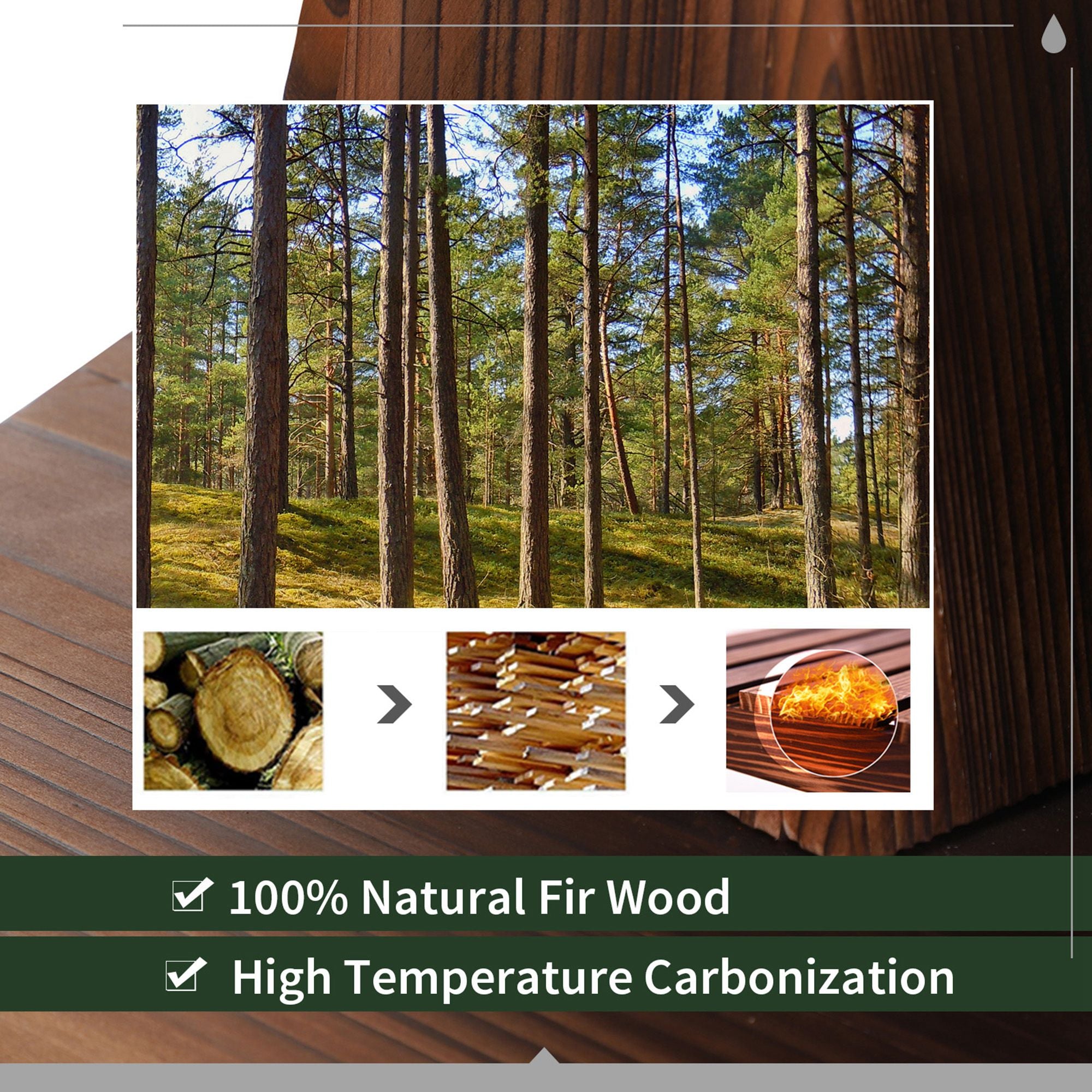 Wood 2-Tier Waterfall Barrel Fountain with Electric Pump