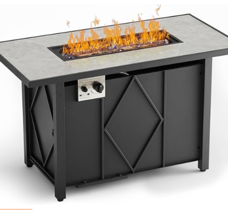 43-Inch Propane Gas Fire Pit Platform, 50,000 BTU