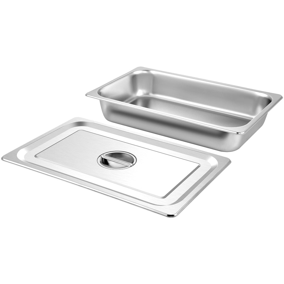 VEVOR 4 Pack Steam Table Pans 20.9 X 12.8 X 3.9 Inch Deep Steam Table