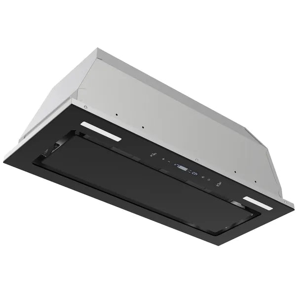 30 Inch Built-in Range Hood 800 CFM Black Glass