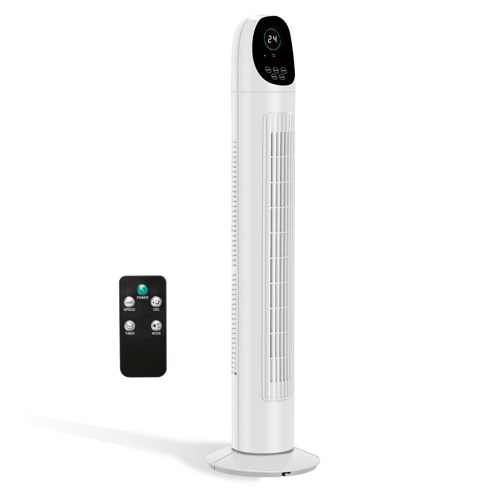 34 Inch Tower Fan with Remote Control & LED Display