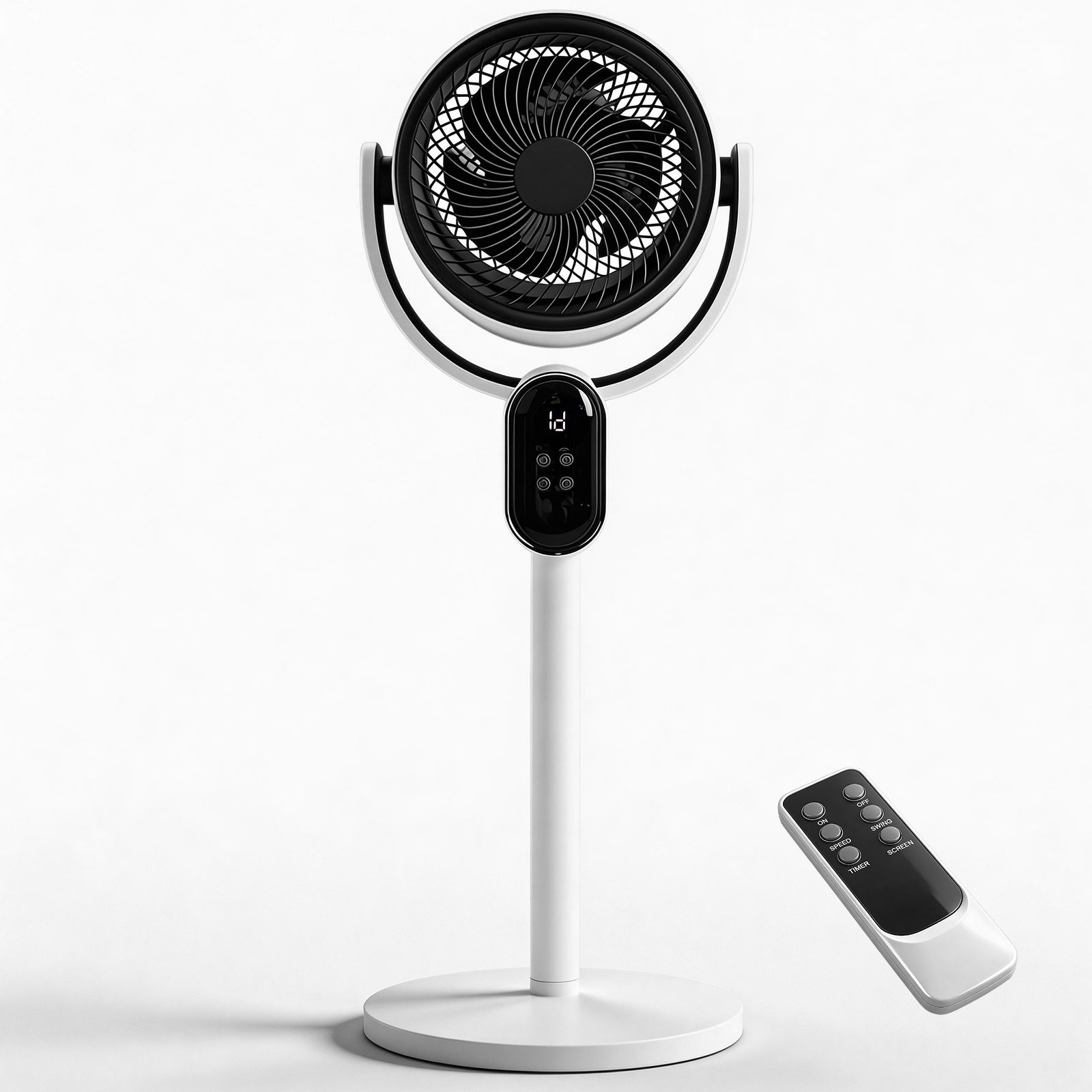 2-in-1 Standing Desk Air Circulator Fan with Remote Control
