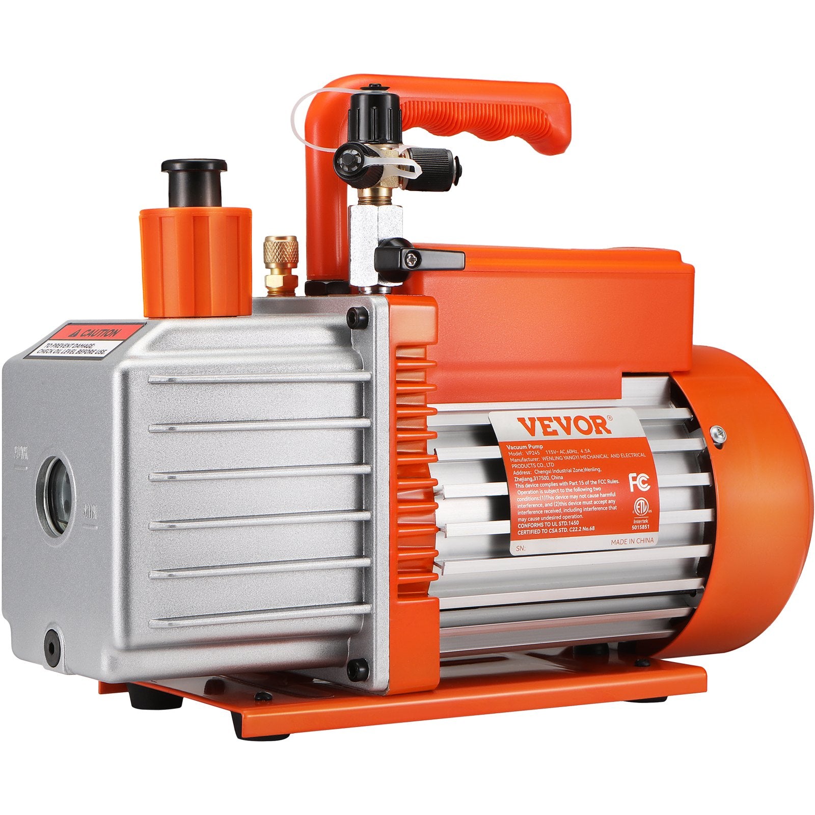 5 CFM 2-Stage Rotary Vane Vacuum Pump for HVAC