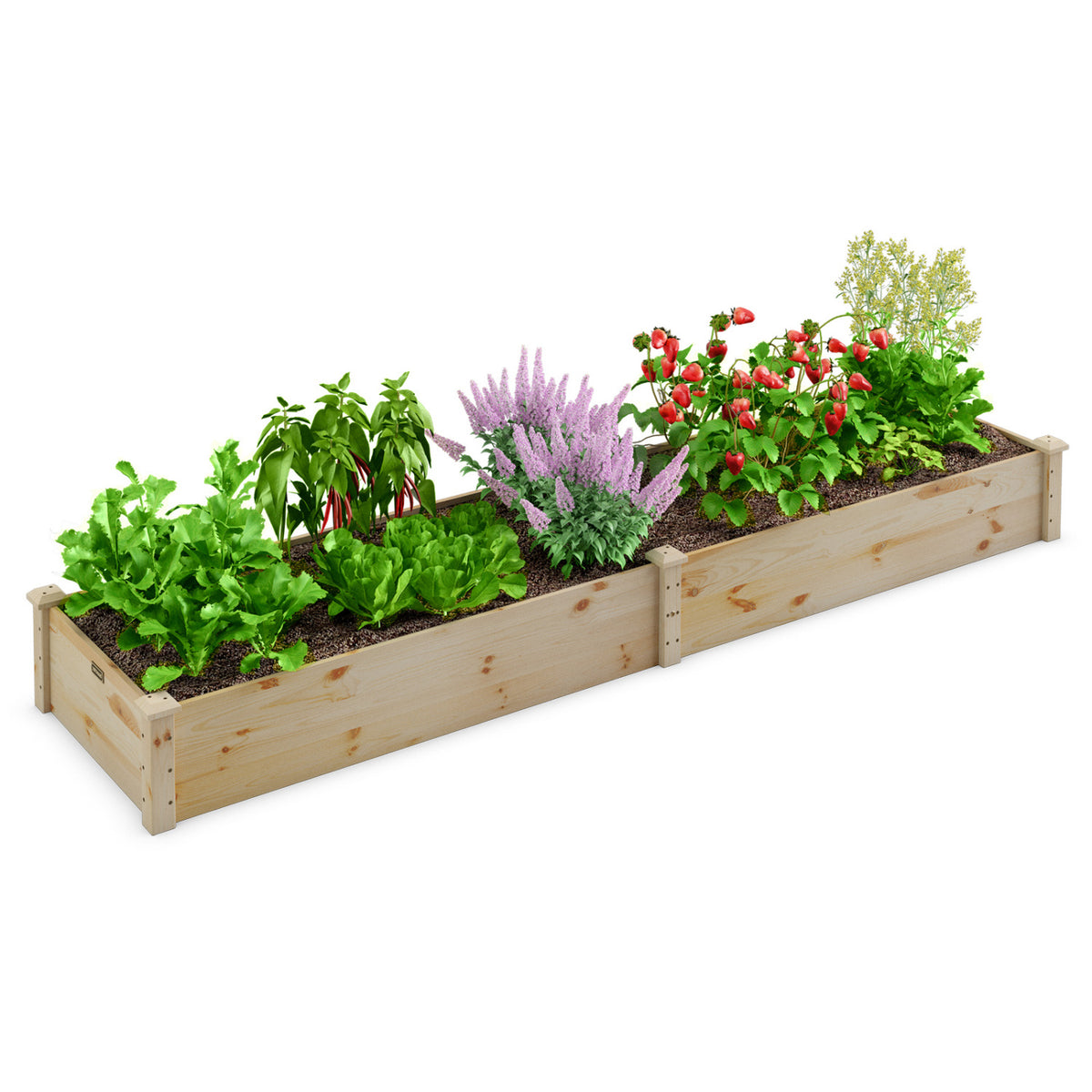 Wooden Vegetable Raised Garden Bed For Backyard Patio Balcony