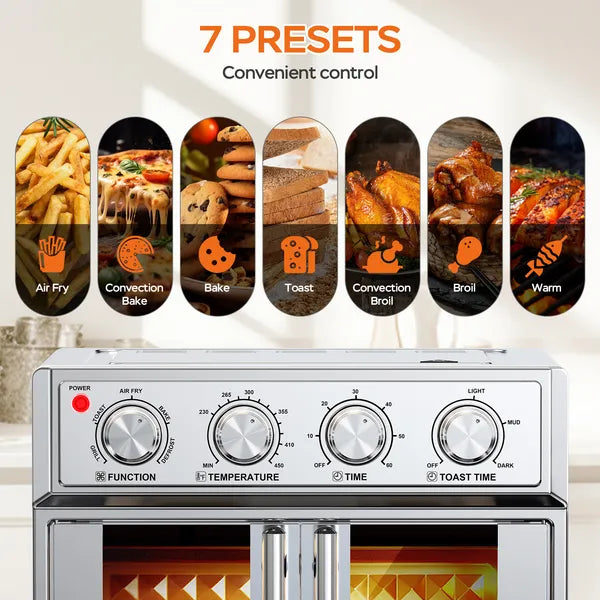 29.5 QT French Door Air Fryer Convection Toaster Oven