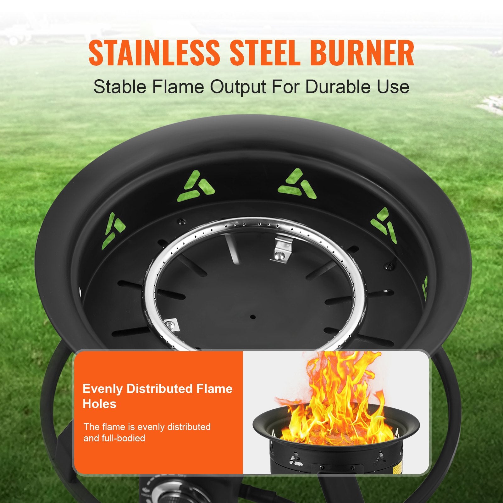 19" Portable Propane Gas Fire Pit - 58000 BTU