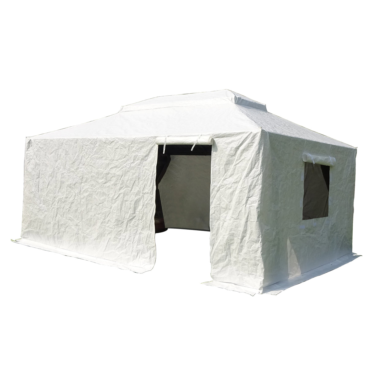 12x14 Hardtop Gazebo Cover with Sidewalls and Mesh