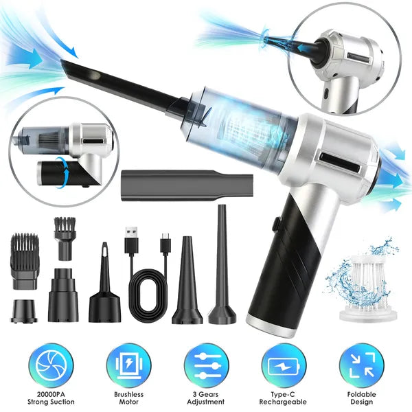 Cordless Handheld Car Vacuum 20000PA Brushless Motor