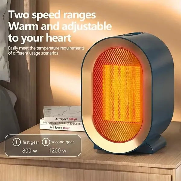 1200W Electric Space Heater - Two-Speed Portable Indoor Fan