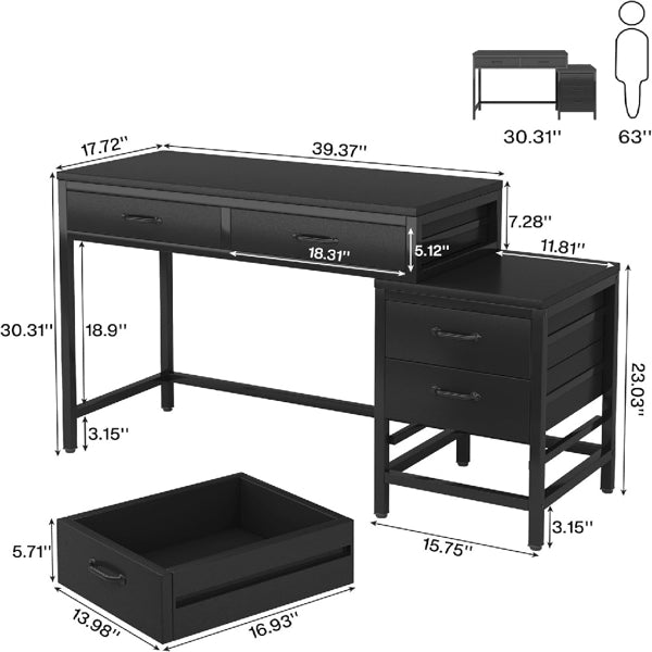 Home Office Computer Desk with Storage