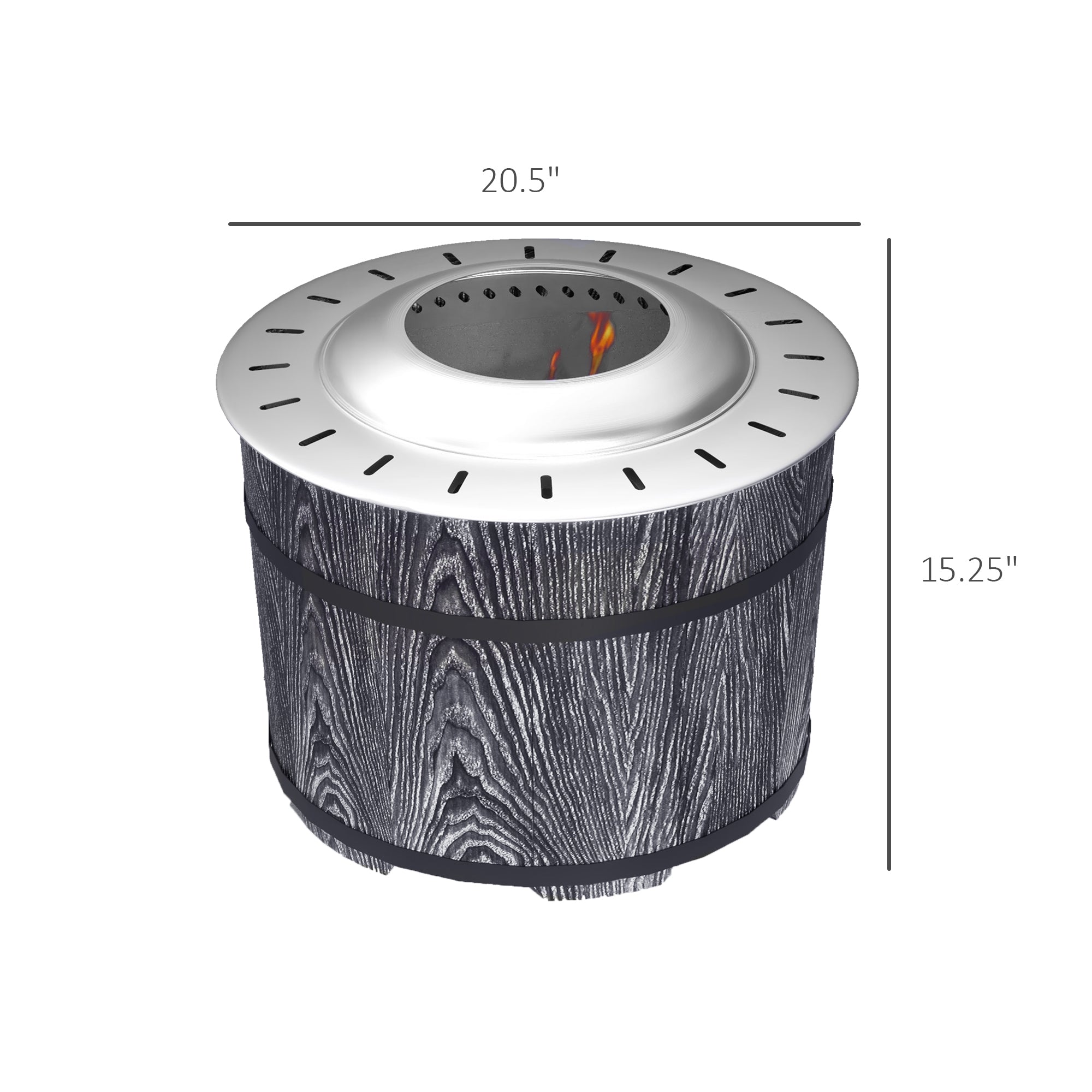 Smokeless Fire Pit with Magnesium Oxide & Mat