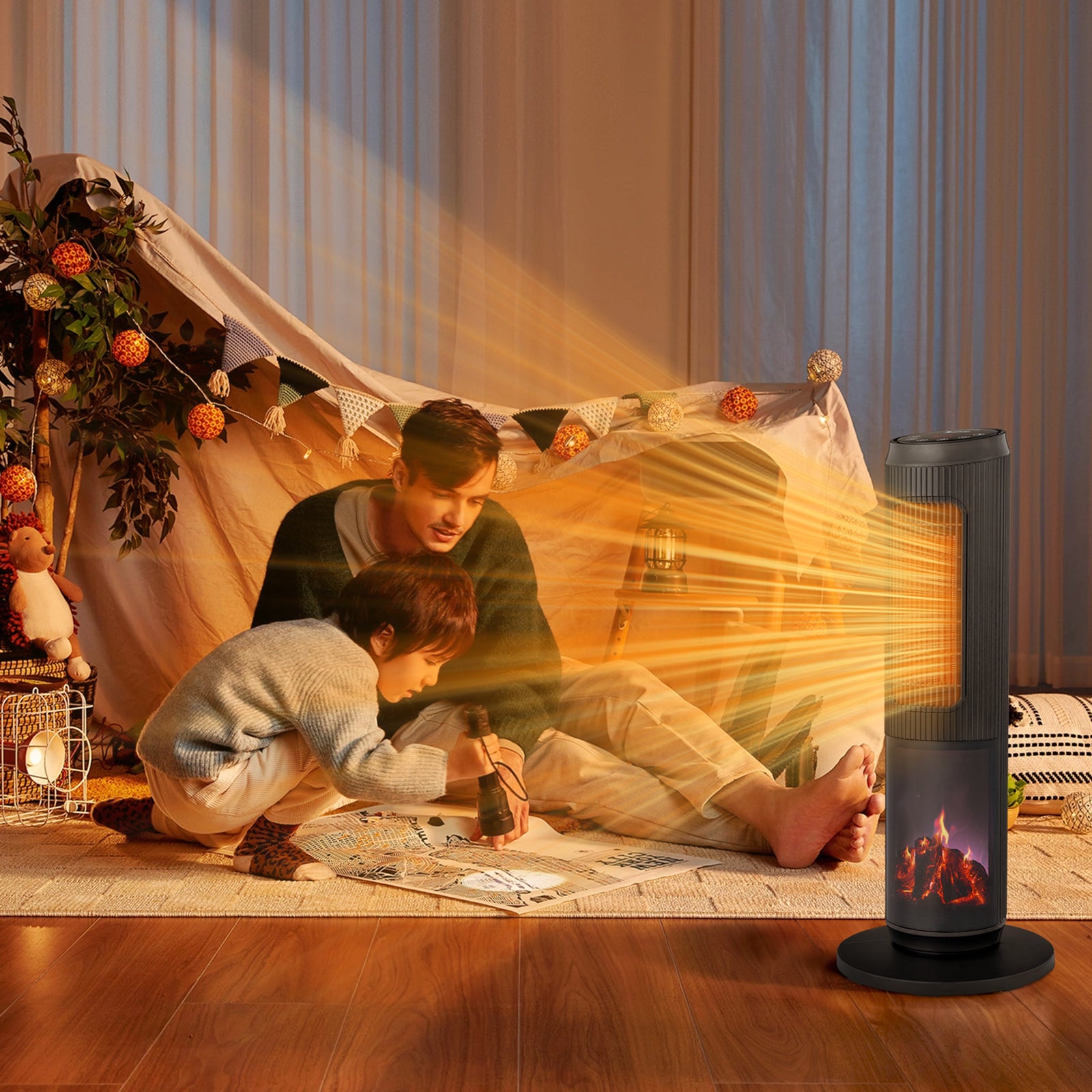 25 Inch Tower Space Heater with Remote Control