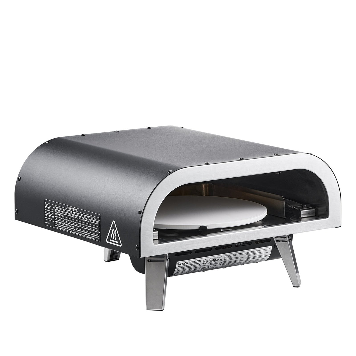 12 Inch Propane Gas Pizza Oven with Electric Rotation