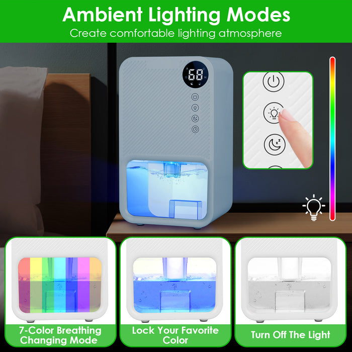 37oz Portable Dehumidifier with Sleep Mode & Timer