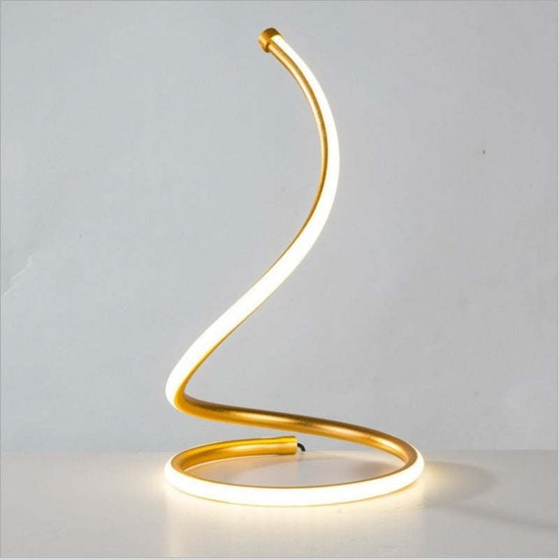 Modern LED Spiral Table Lamp with Three-Speed Dimming