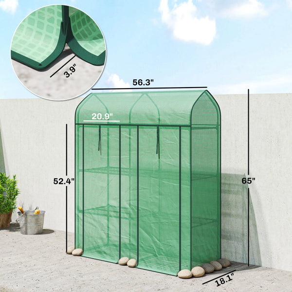 Raised Garden Bed with Attached Mini Greenhouse Cover