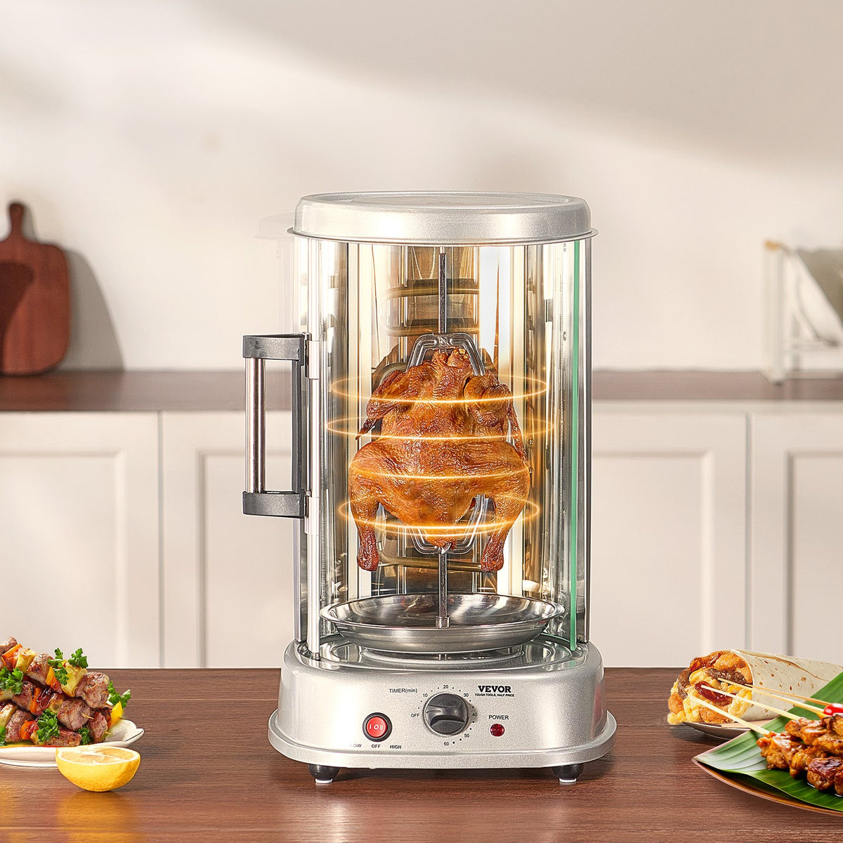 Stainless Steel Vertical Shawarma Gyro Rotisserie Grill