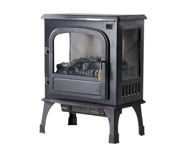 26" Freestanding Electric Fireplace Stove with 3D Flame