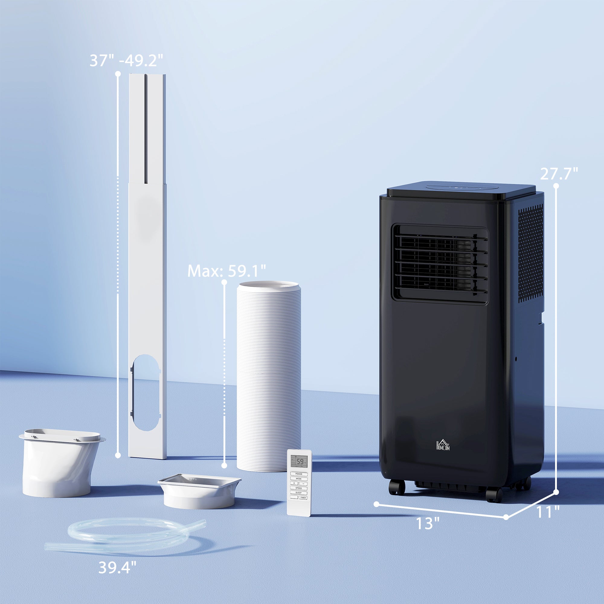 8000 BTU Mobile Air Conditioner with Dehumidifier & Timer