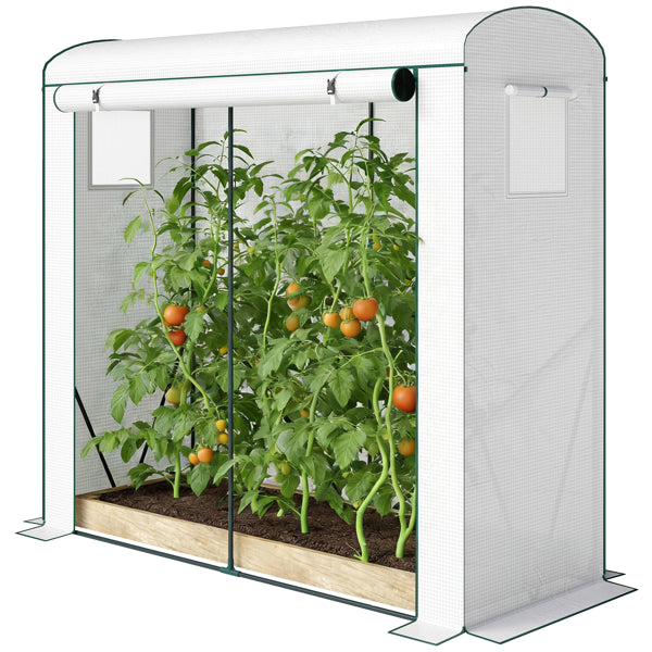 Raised Garden Bed With Attached Mini Greenhouse