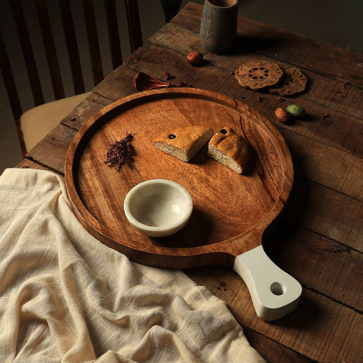 Wooden Cheese Board Cutting Board- 14x9