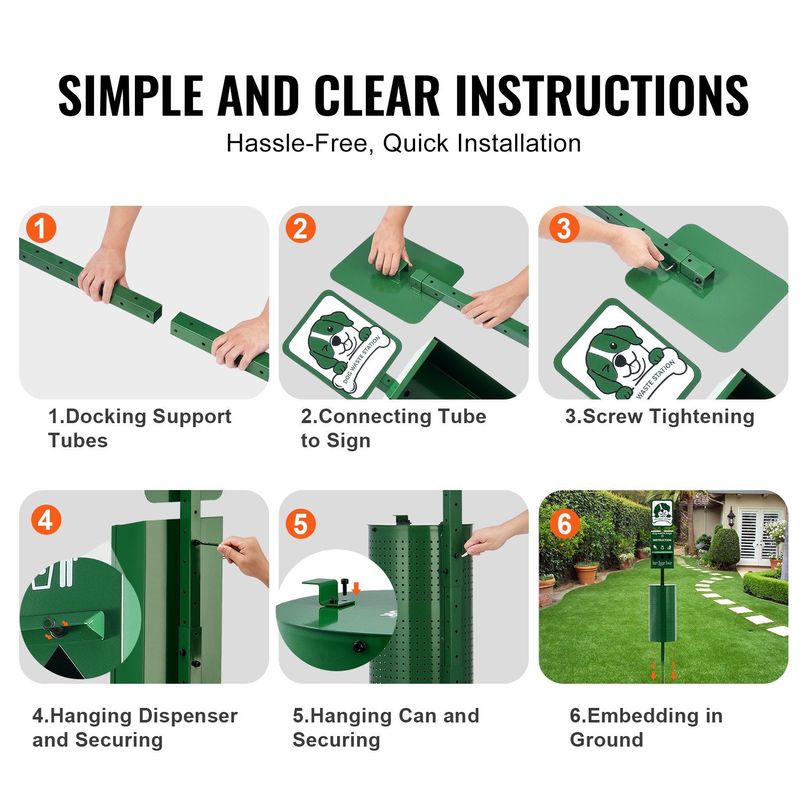 Dog Waste Station 11.5 Gallon Outdoor Poop Dispenser 600 Bags