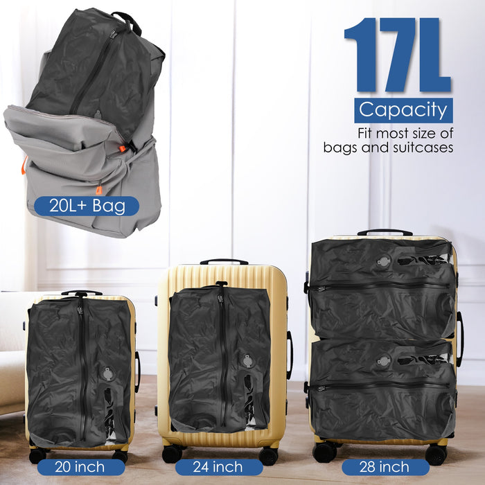 2-Pack 17L Vacuum Storage Bags with Pump & Handle