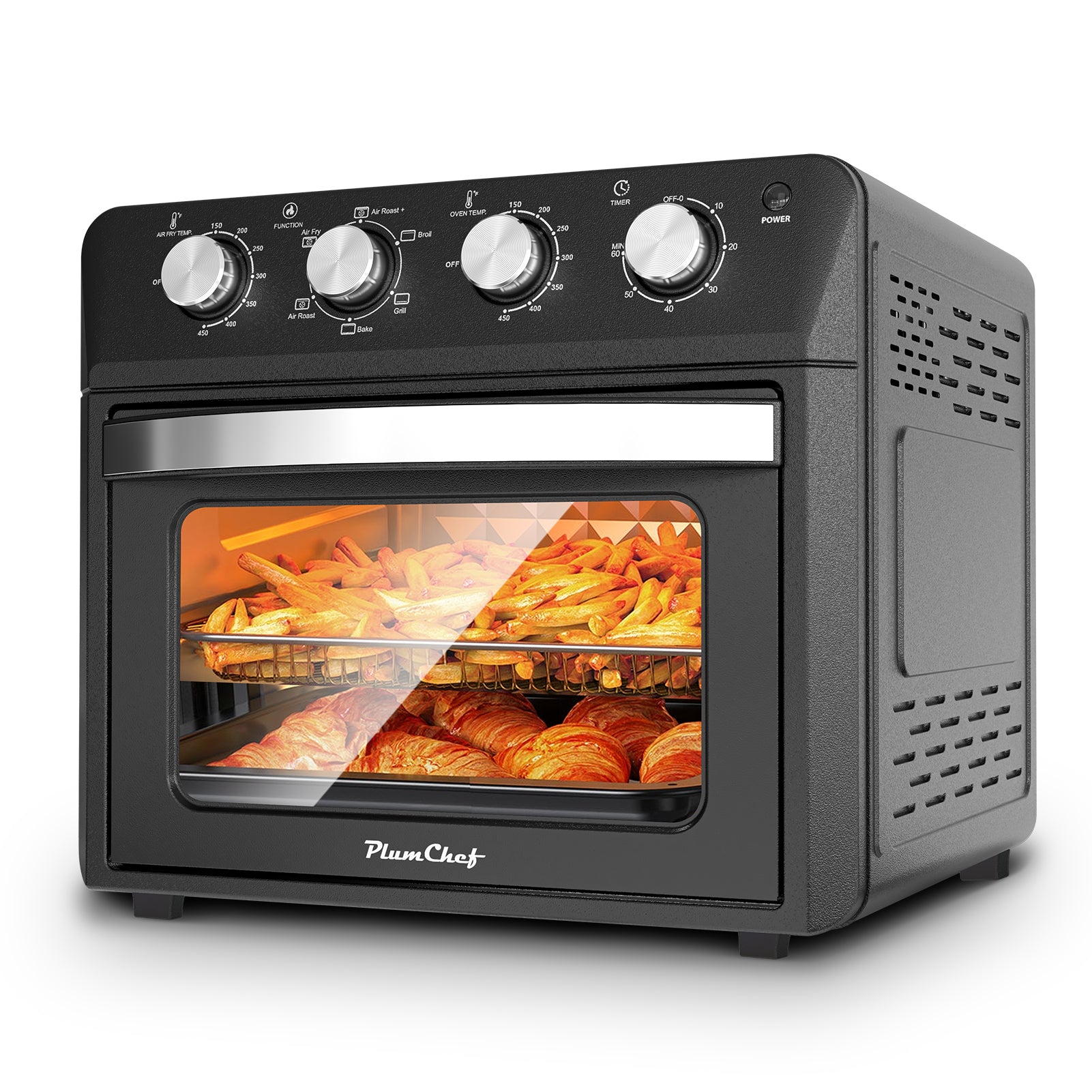 27.5QT 6-in-1 Air Fryer Toaster Oven with Dropdown Door