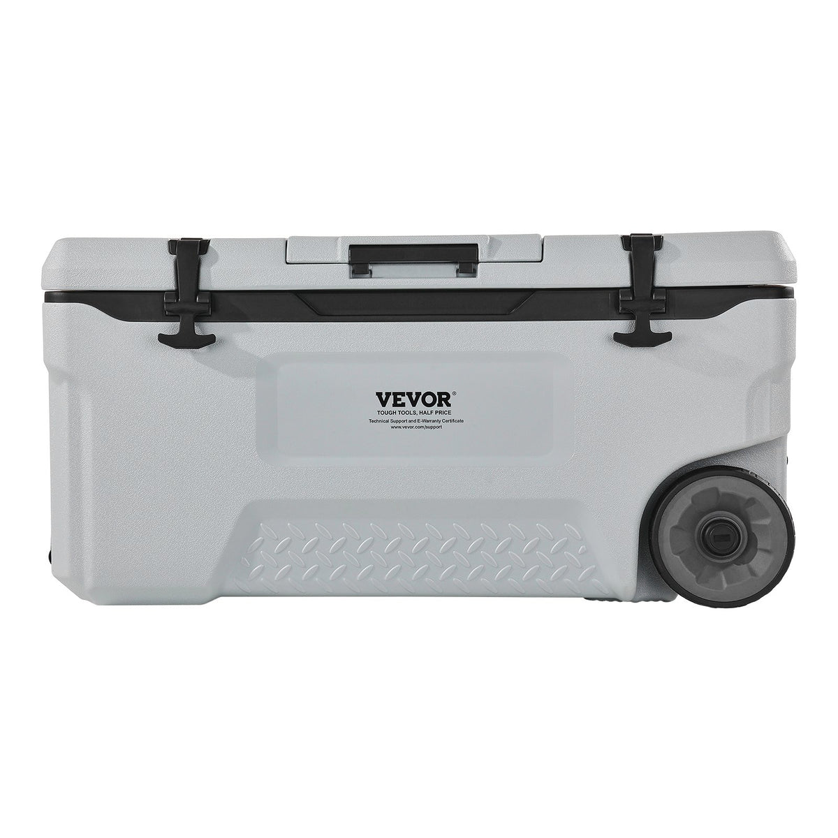 74 Qt Wheeled Insulated Cooler with Cup Holder