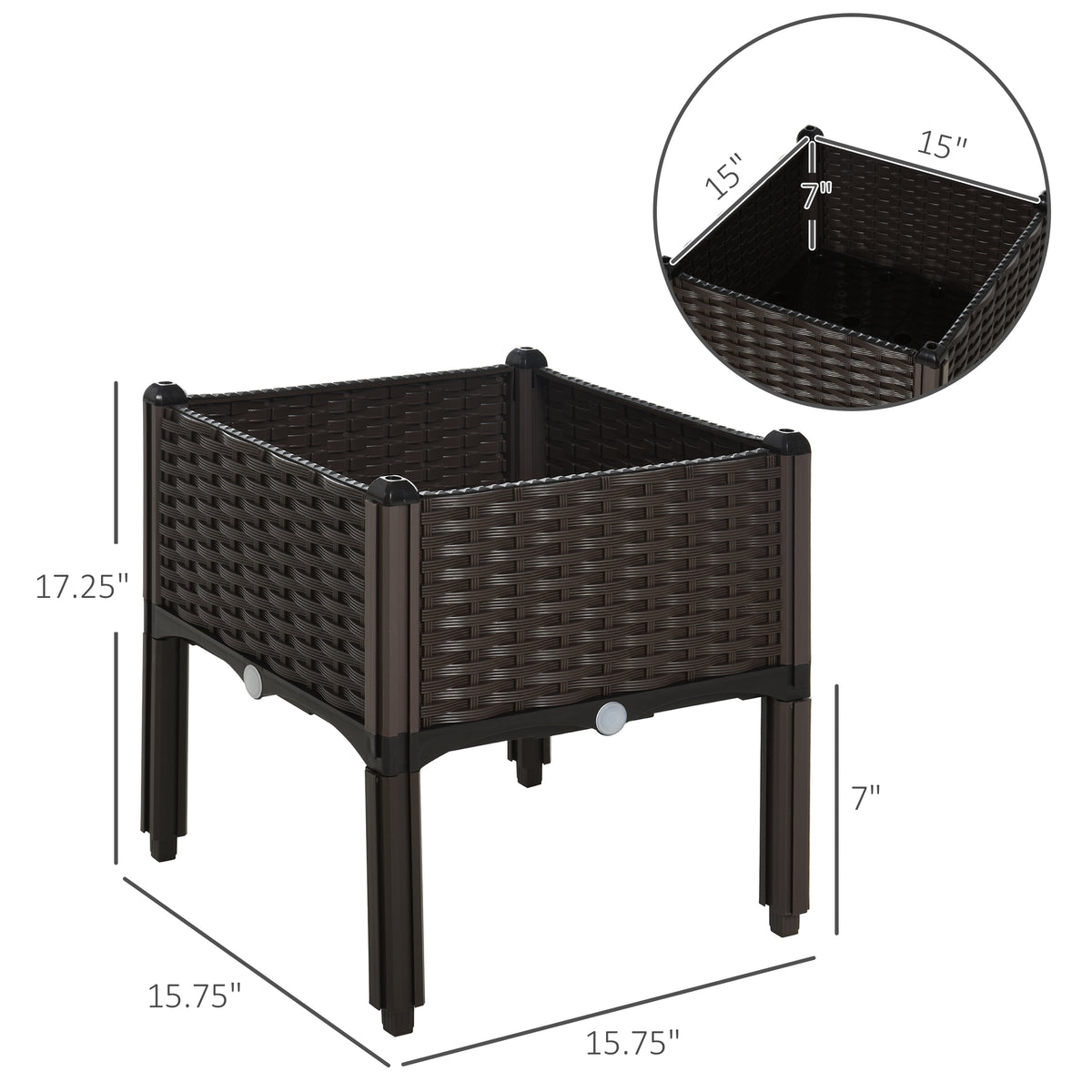 1 Piece Raised Garden Bed With Legs